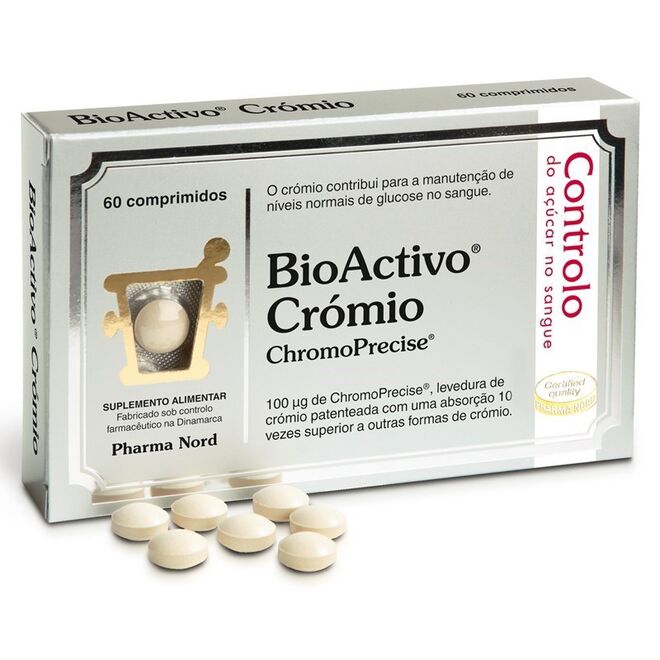 BioActivo Crómio, inibidor de açucares, €17,57, Pharma Nord
