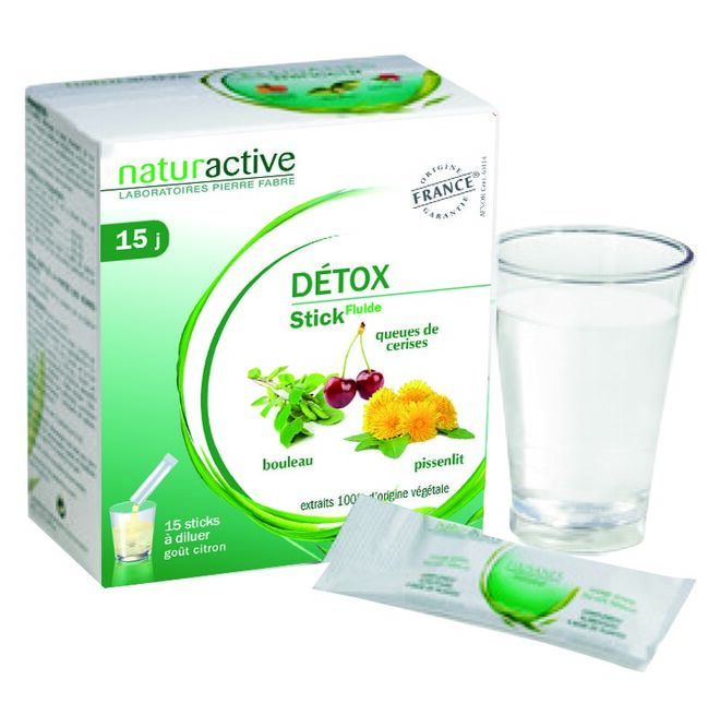 Détox Fluide, saquetas para diluir, €15, Naturactive