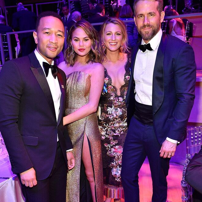 John Legend, Chrissy Teigen, Blake Lively e Ryan Reynolds
