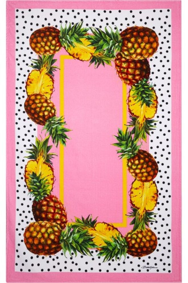 Printed cotton-terry towel, €495, Dolce & Gabbana 