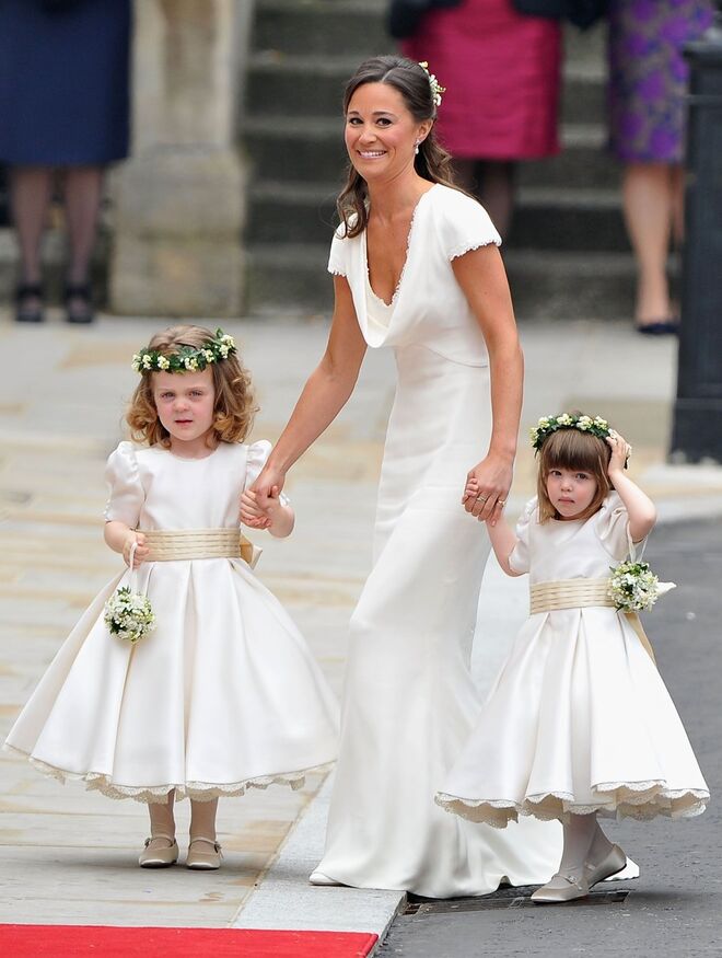 Pippa Middleton no casamento da irmã em 2011