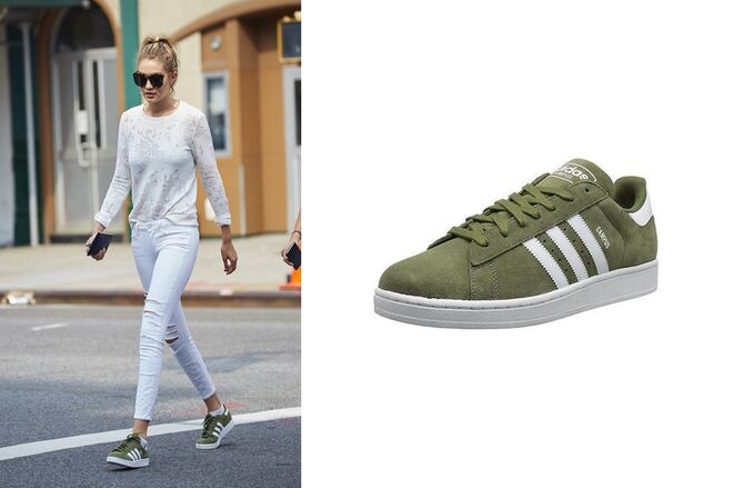 Gigi Hadid - Adidas Campus 2 Olive