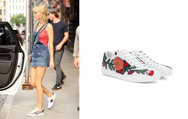 Taylor Swift - Gucci Ace Embroidered Low-top