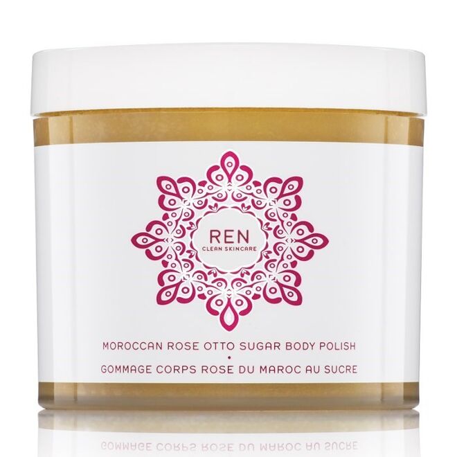 Moroccan Rose Otto Sugar Body, €57,53, Ren em www.sweetcare.pt 