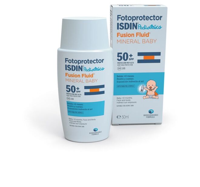 Fotoprotector Pediatrics Fusion Fluid Mineral Baby 50+SPF 50ml, €20, ISDIN