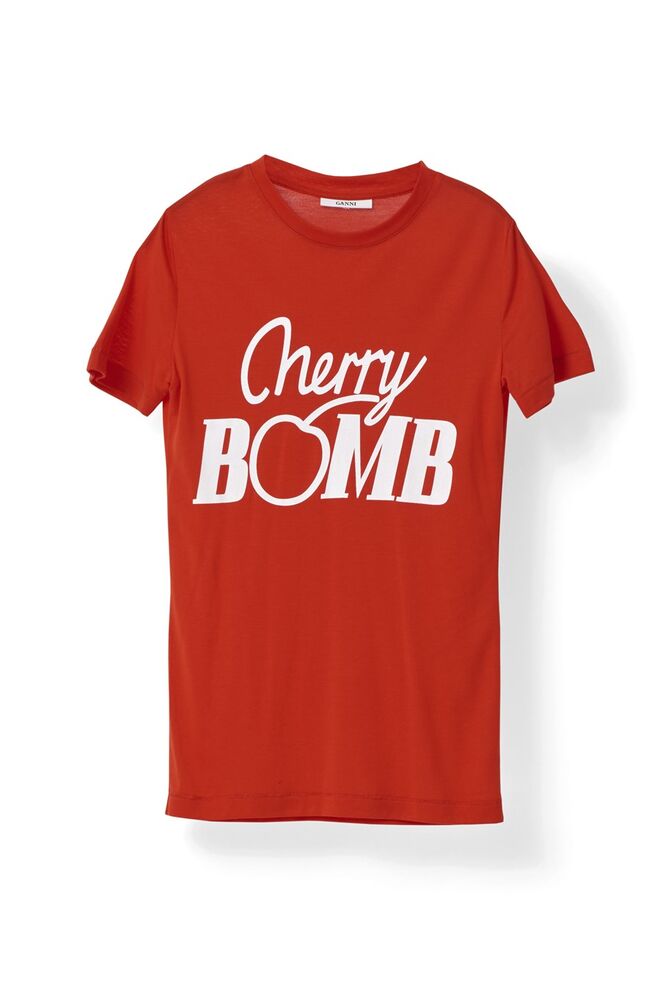 T-shirt em lyocell, €89, Ganni