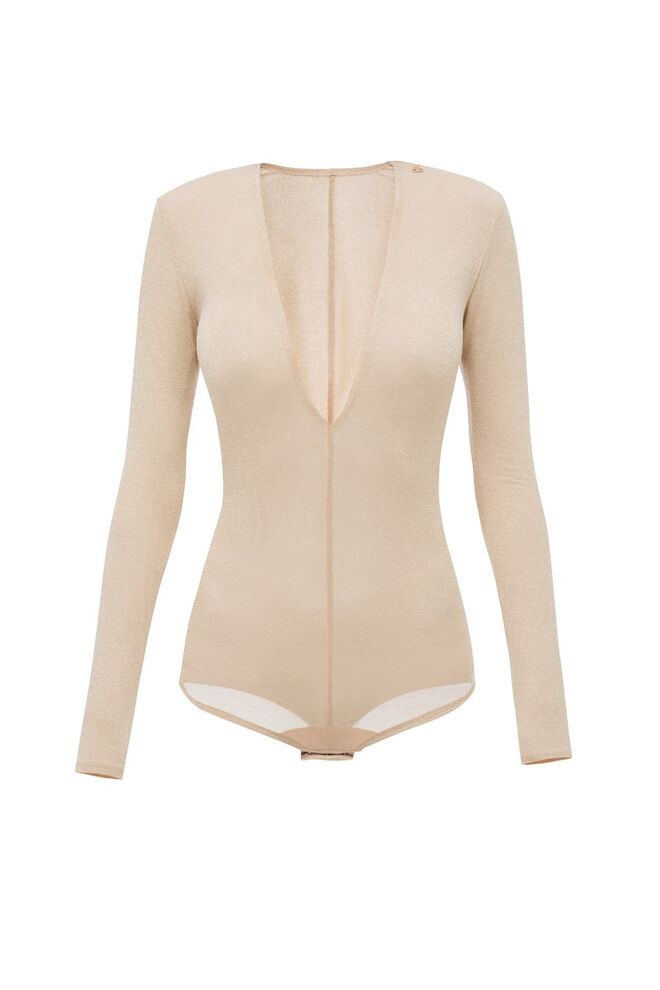 Body em viscose e poliamida, €141, Elisabetta Franchi