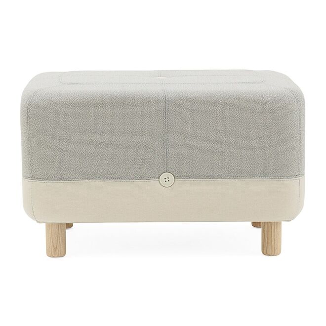 Pouf em poliéster e madeira, €375, Normann Copenhagen