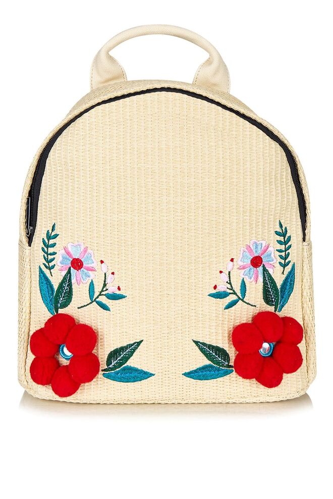 Mochila em ráfia, €44, Topshop