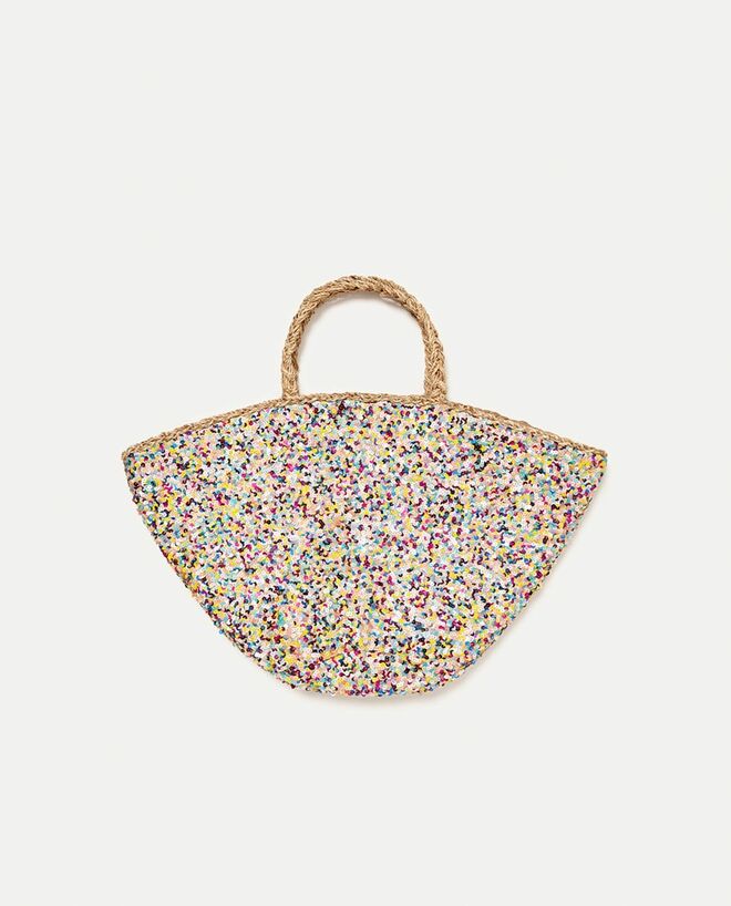 Saco Juta Lantejoula, €39,99, Zara