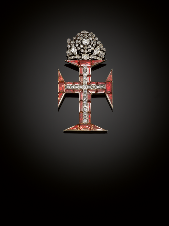 Emblema da Ordem de Cristo, na exposição Colecção S. J. Phillips - Joias de Portugal