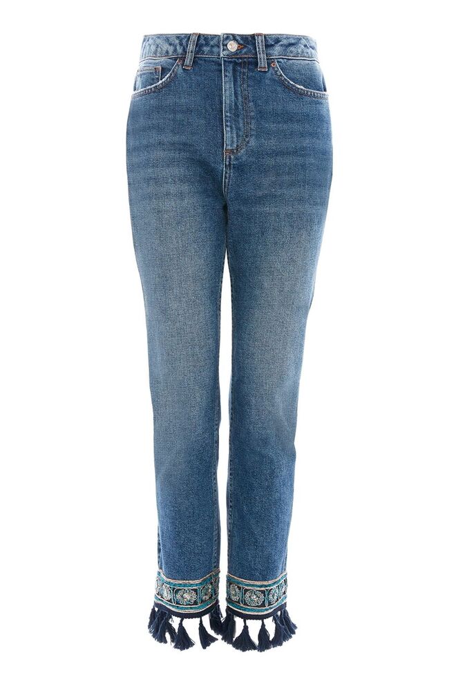 Calças com apliques, €68, Topshop