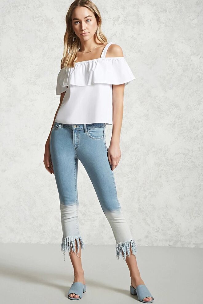 Ombre Frayed Jeans, €34, Forever 21