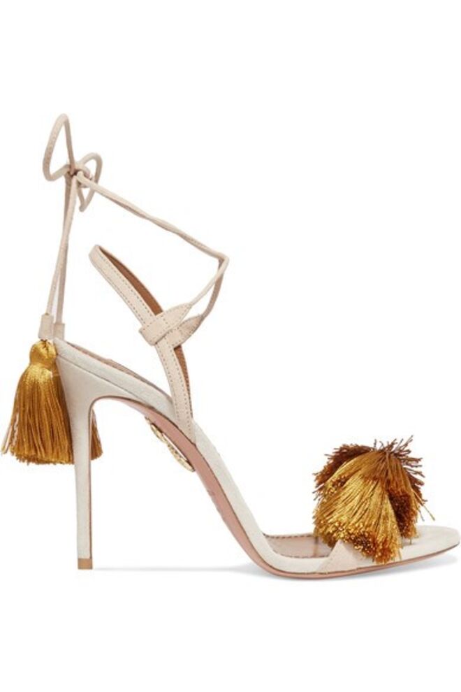 AQUAZZURA + Johanna Ortiz sandálias suede, €575, em net-aporter.com