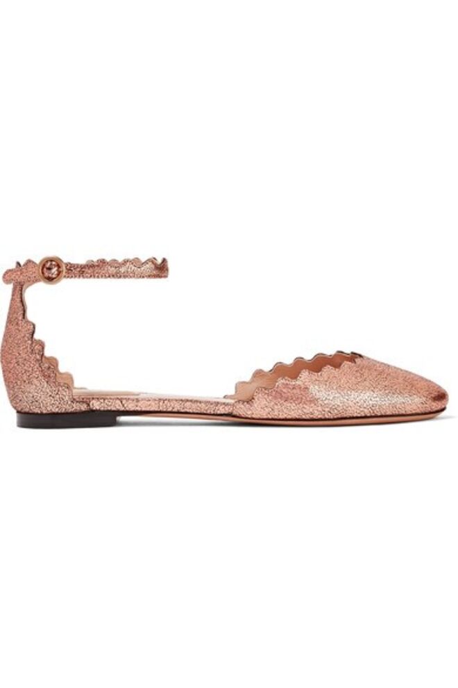 Chloé bailarina metal, €420, em net-a-porter.com