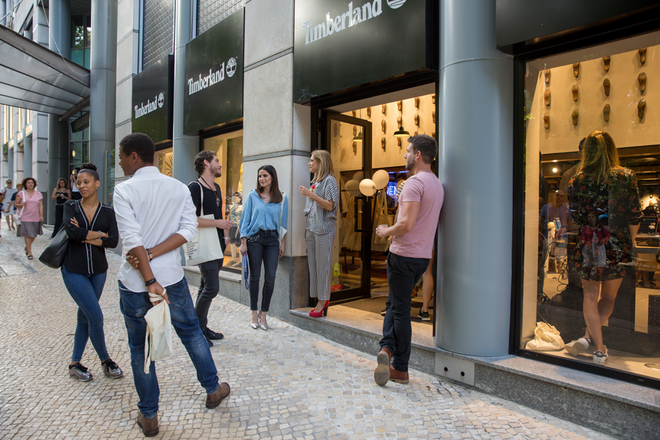 Entrada da loja Timberland