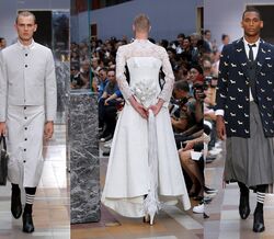  Os homens Thom Browne usam saias e stilettos