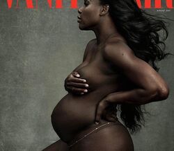 Serena Williams fotografada grávida para a ‘Vanity Fair’