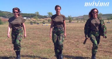 Joana Duarte, Diana Pereira e Andreia Vale: recrutas por um dia