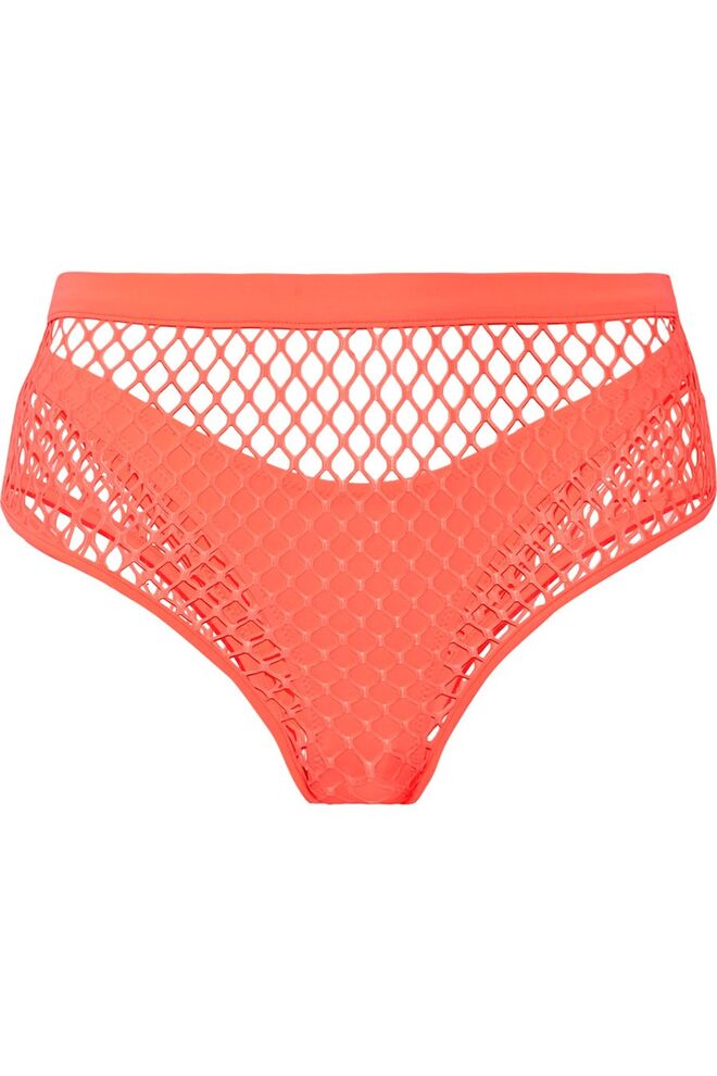 Biquíni em poliamida e elastano, soutien, €180, e cuecas, €135, Agent Provocateur, em net-a-porter.com