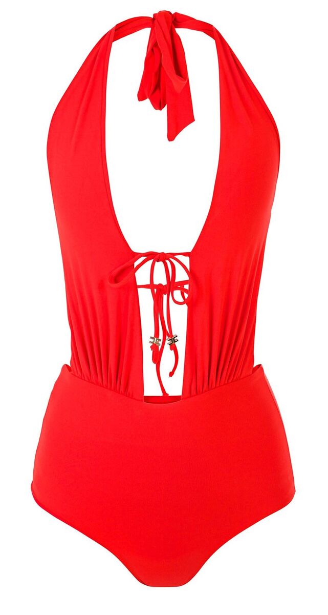 Fato de banho em poliamida e elastano, €211, Elisabetta Franchi