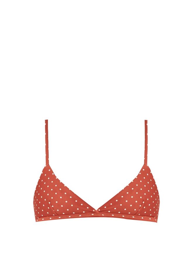 Biquíni em poliéster e elastano, soutien, €96, e cuecas, €96, Matteau, em matchesfashion.com