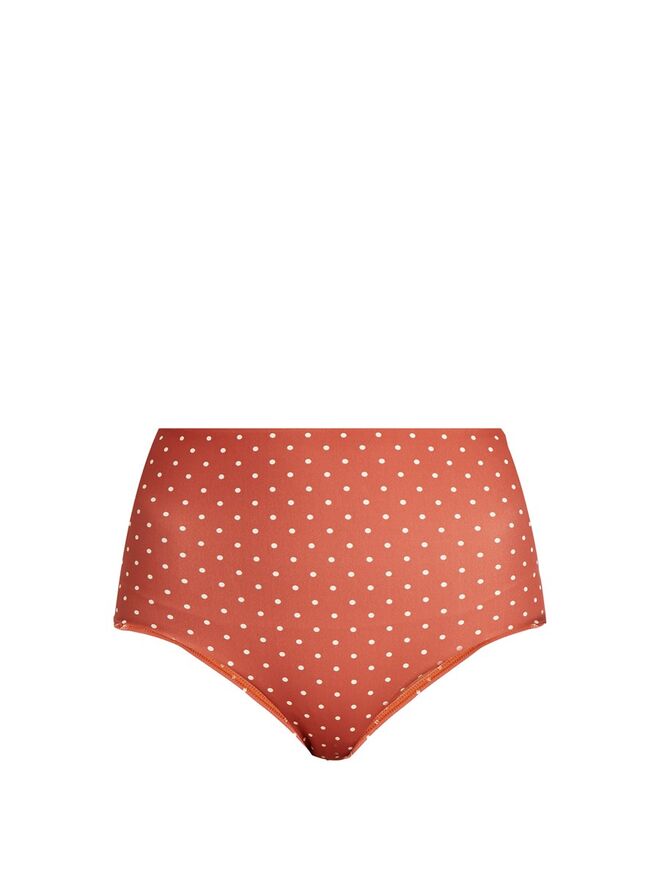 Biquíni em poliéster e elastano, soutien, €96, e cuecas, €96, Matteau, em matchesfashion.com