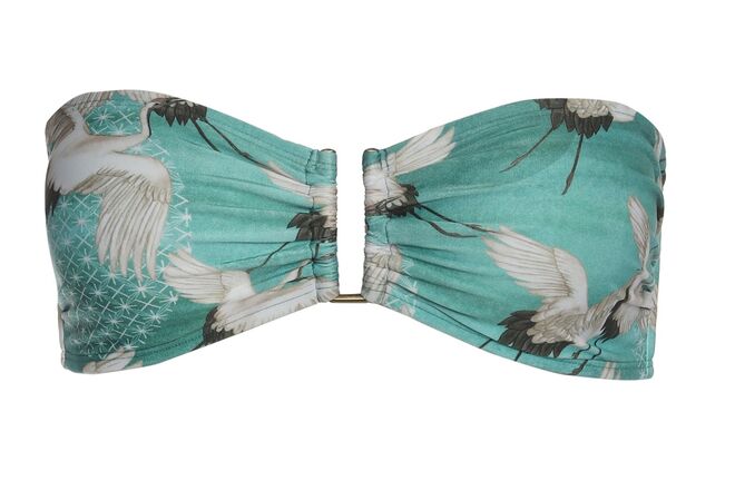 Biquíni em poliamida e elastano, soutien, €185, e cuecas, €185, Lenny Niemeyer, no Espace Cannelle