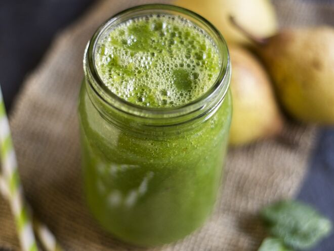  Smoothie de pêra e espinafres