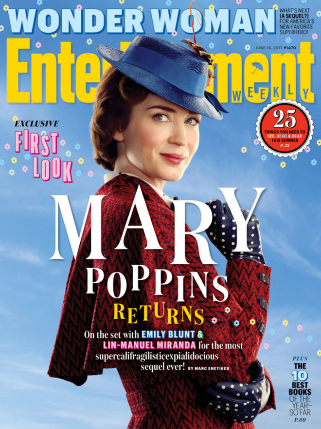 Emily Blunt na capa da mais recente edição da Entertainment Weekly