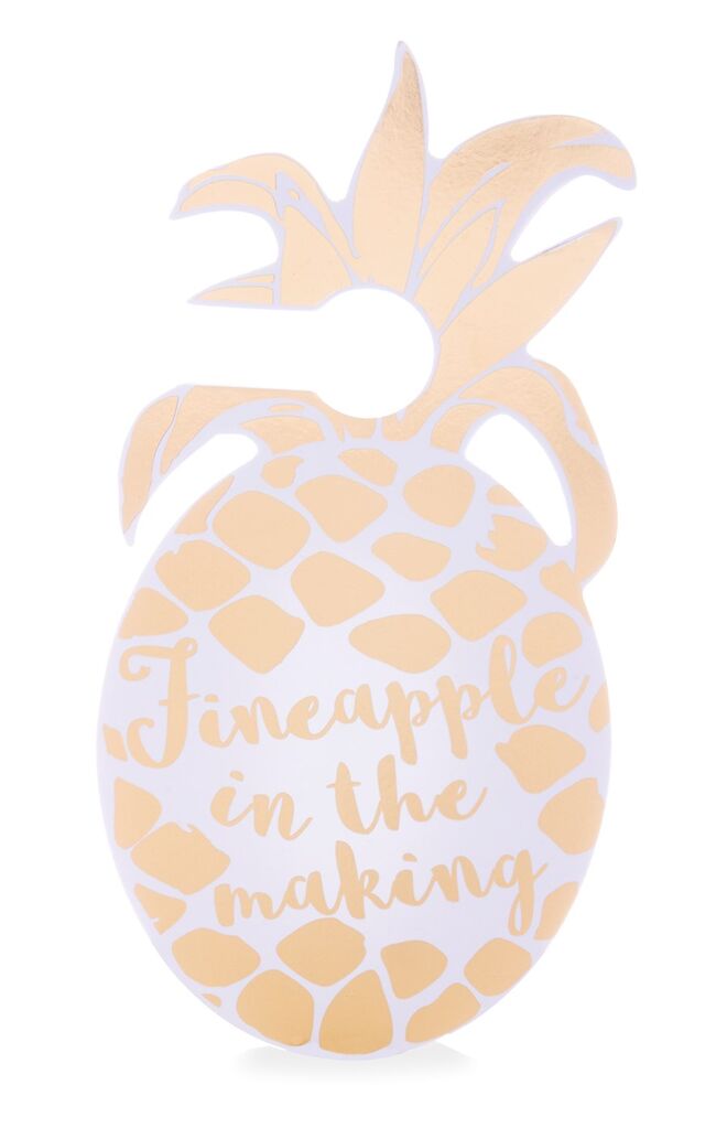 Placa em formato de ananás, €2