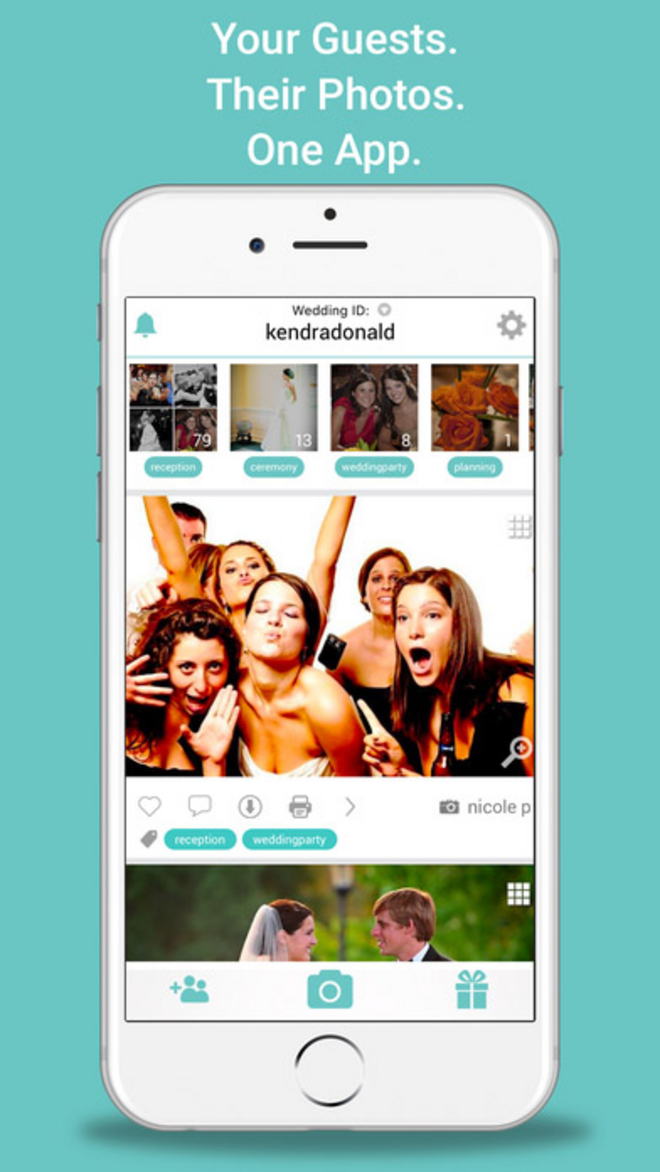 WedPics. Depois dos noivos criarem uma ID para o seu casamento e a partilharem com os convidados, podem todos aceder a opções que incluem agenda com todo o programa do evento, links para as listas de presentes e armazenamento de fotos e vídeos com espaço ilimitado, entre outras opções. Gratuita para iOS e Android.