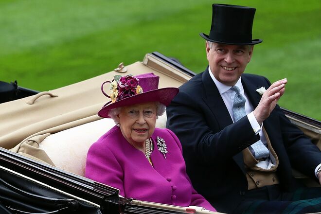 Rainha Isabel II e o Príncipe André