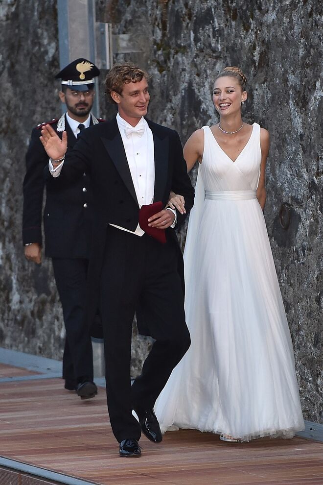 Beatrice Borromeo com vestido Giorgio Armani