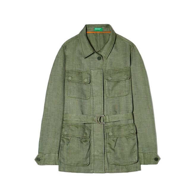 Casaco em linho e algodão, €89,95, Benetton