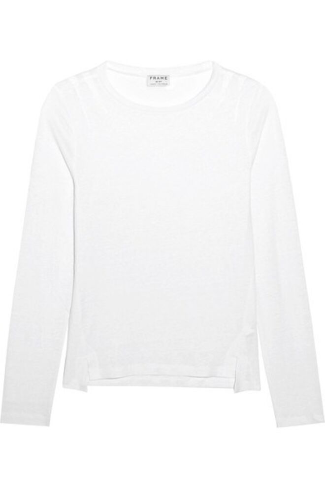 Camisola em linho, €140, Frame, em net-a-porter.com