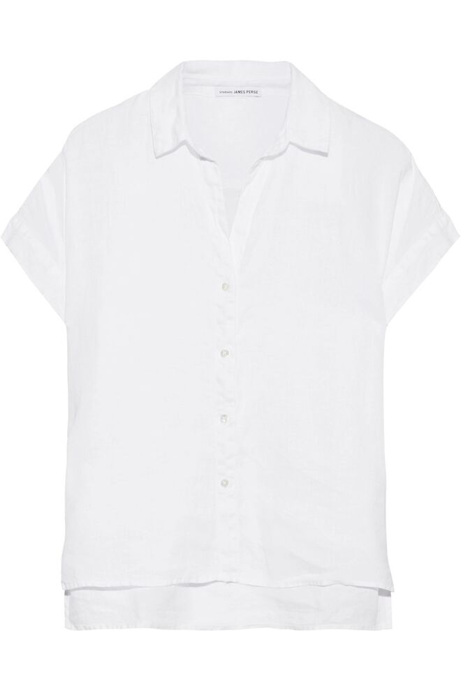 Camisa em linho, €235, James Perse, em net-a-porter.com