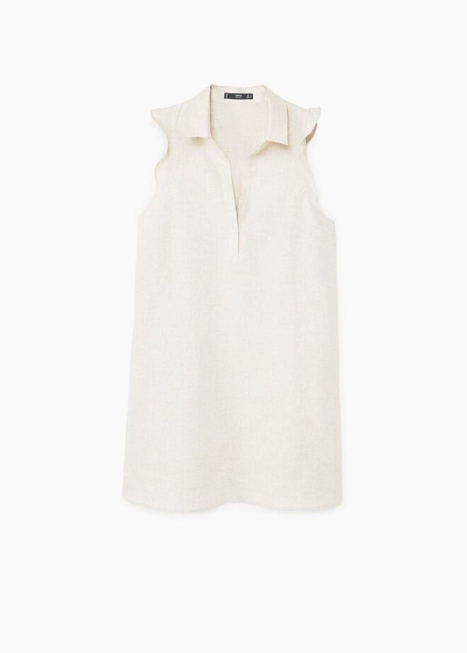 Vestido em linho, €29,99, Mango