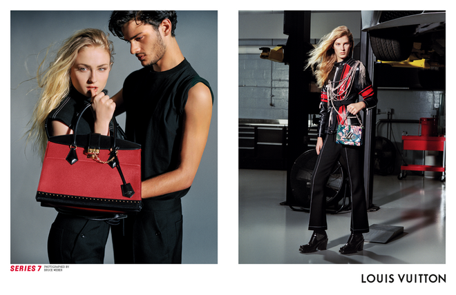 Sophie Turner e Kevin Michel. Louis Vuitton para outono/inverno 2017-2018 | © Bruce Weber