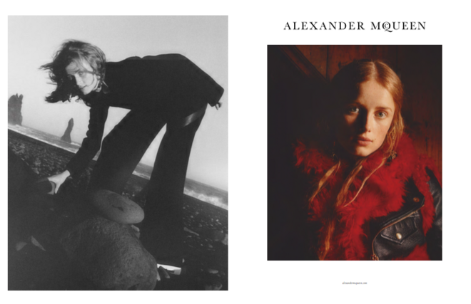 Rianne Von Rompaey. Alexander McQueen para outono/inverno 2017-2018 | © Jamie Hawkesworth