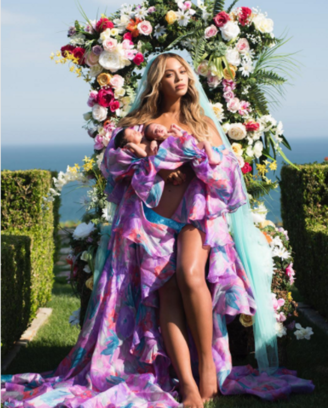 A primeira imagem dos gémeos de Beyoncé