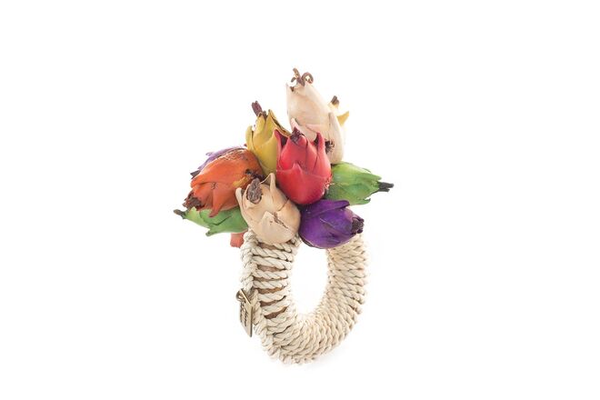 Porta Guardanapo Flor de Inajá, Maria Oiticica, €25 na Casa Pau Brasil