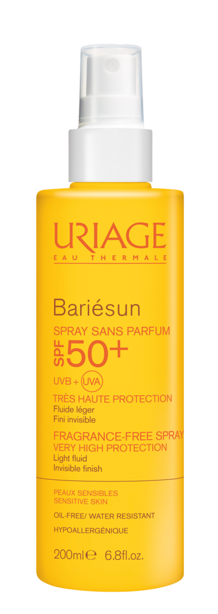 Bariésun Spray sem perfume SPF50, 200 ml, €21,33, Uriage  