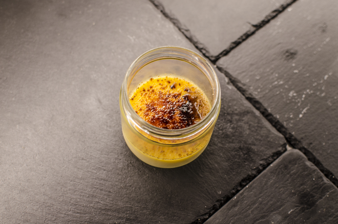 Crème brûlée de erva príncipe, €3,50
