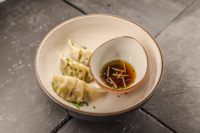 Gyozas de porco ou vegetarianas, €5