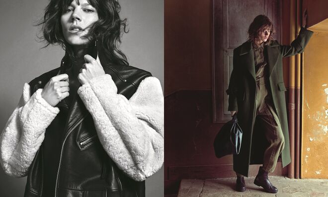 Amber Valleta, Freja Beha, Anna Ewers, Olivier Martinez e Jegor Venned. Mango para outono/inverno 2017-2018 | © Mario Sorrenti