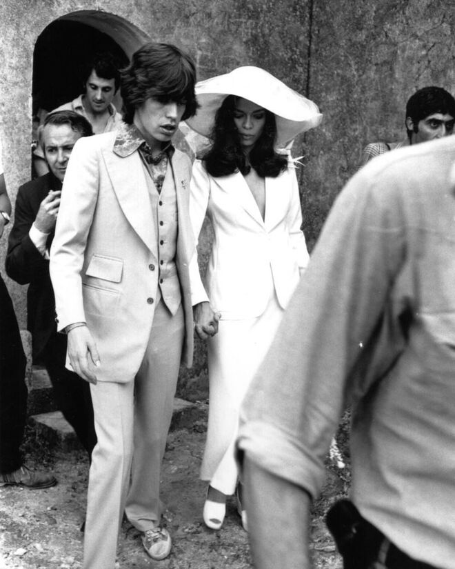 Bianca Jagger (1971) | Casamento com Mick Jagger.