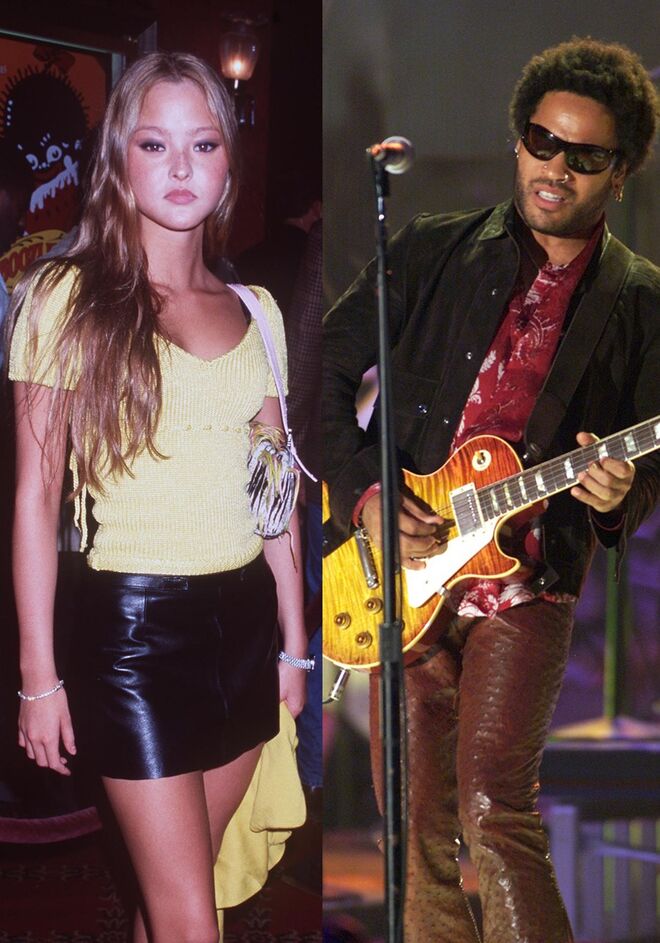 Devon Aoki e Lenny Kravitz | Tiveram um relacionamento curto em 2001, tinha ela 18 anos.