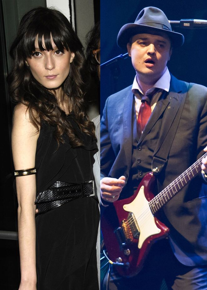 Irina Lazareanu e Pete Doherty | Lazareanu foi uma das It girls do início dos anos 2000s e foi nessa época namorada do vocalista dos The Libertines entre 2004 e 2007, bem antes de Pete namorar com a também modelo Kate Moss.