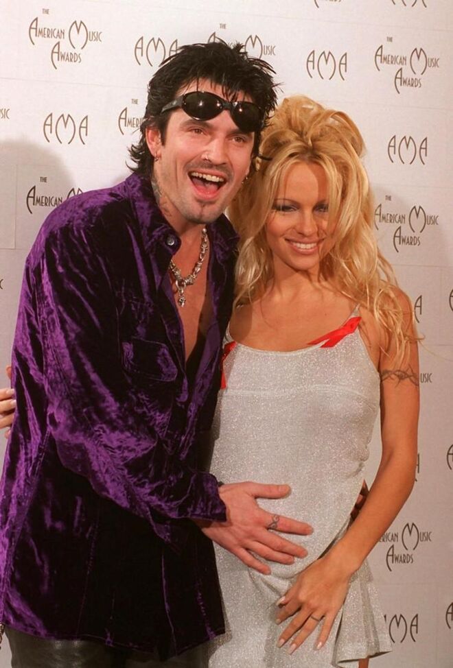 Pamela Anderson e Tommy Lee | Estiveram juntos durante três anos e tiveram dois filhos. 